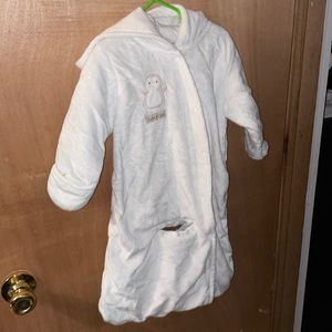 Carter’s 6 to 9 months jacket white and cream with a penguin cute and cozy